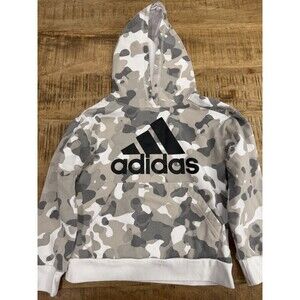 adidas Boys'‎ Core Camo Allover Print Pullover Hoodie Size 7/8
